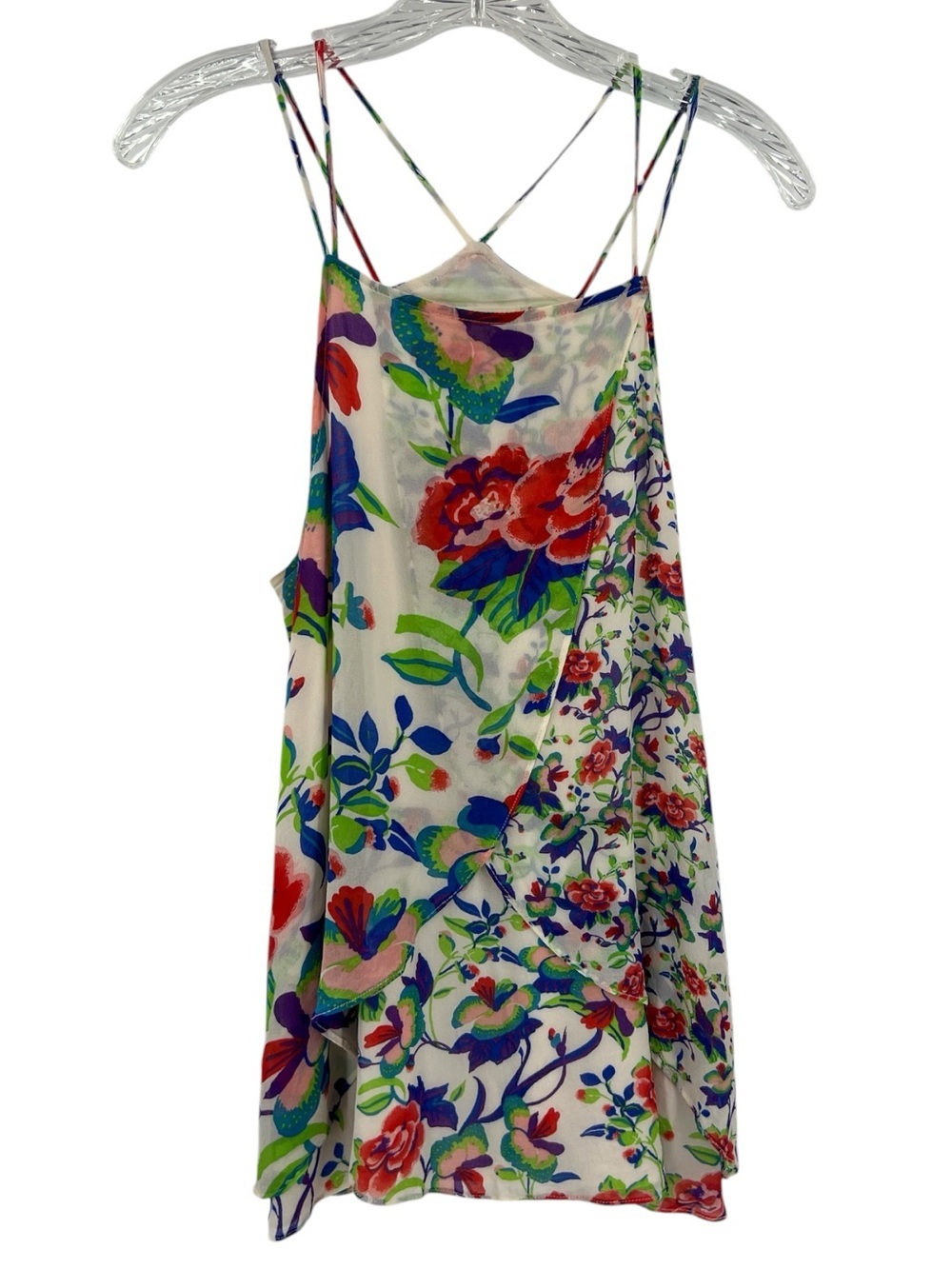 Anthropologie Maeve St Lucia Strappy Floral chiffon Tank Top Sleeveless SZ 10